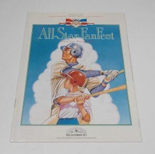 1993 Baseball All Star Game Fanfest Program Baltimore Camden Yards