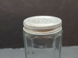 Vintage Antique Glass Hoosier Cabinet Jar Canister Lid Tea Kitchen Embossed Old 3