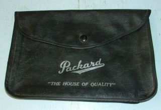 Vintage Packard The House Of Quality Black Vinyl Document Holder Car Rat Rod