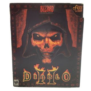 Diablo Ii 2 Pc Blizzard Entertainment Video Game Big Box 2000 Vintage Mature (m)
