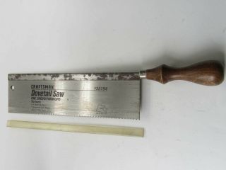 Vtg Sears Craftsman 10 " Dovetail Saw No.  9 - 35194 Fine,  Smooth Cuts Made In Usa