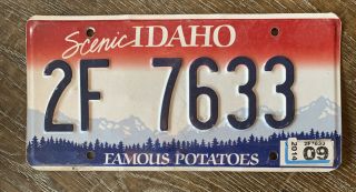 2014 Idaho License Plate Embossed Famous Potatoes 2f 7633