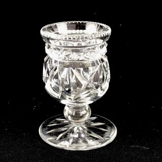 Antique Hawkes American Brilliant Cut Glass Crystal Toothpick Holder Vase Signed