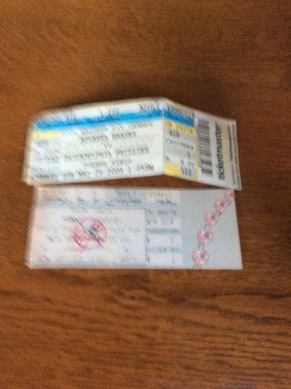 Baseball Tickets Stub Atlanta Braves Phil Phillies Yankee Kansas City