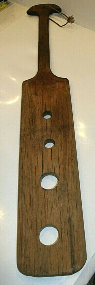Large Primitive Antique 37 " Long Wooden Butter Mixing Cooking Paddle