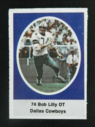 1972 Sunoco Football Stamp Bob Lilly Dallas Cowboys