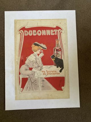 Vintage Dubonnet Poster On Linen