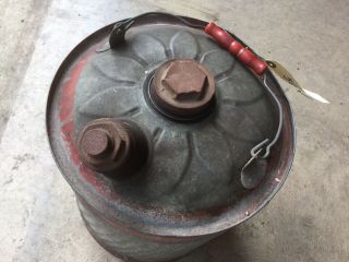 Vintage Galvanized 5 Gallon Fuel Can