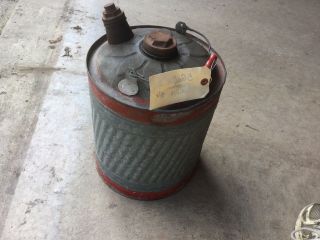 Vintage Galvanized 5 Gallon Fuel Can 3