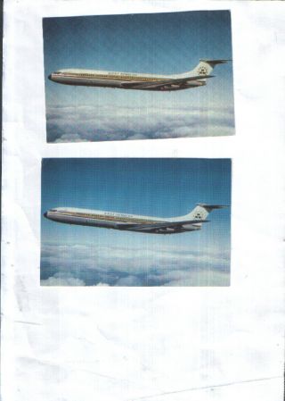 2 East African Airways Vickers Vc10 Airline - Issue Postcards (different)