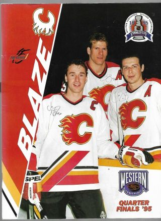 1994 - 95 Nhl Hockey Playoff Program: San Jose Sharks At Calgary Flames,  May 7 Gm1