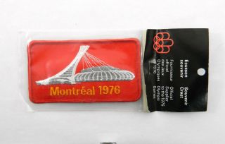 1976 Montreal Olympic Games Red Olympic Stadium Patch