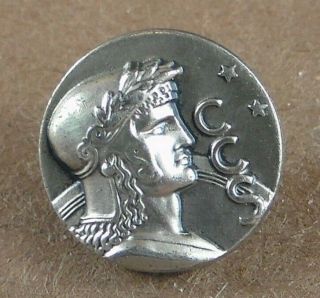 Vintage Ccs Sterling Silver Lapel Pin M.  A.  C N.  Y Embossed Roman Soldier