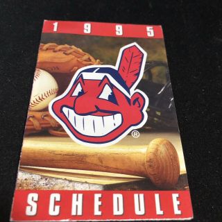 1995 Cleveland Indians Baseball Pocket Schedule Bud Series Version