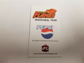 Flint Flames 2000 Ifl Indoor Football Pocket Schedule - Pepsi