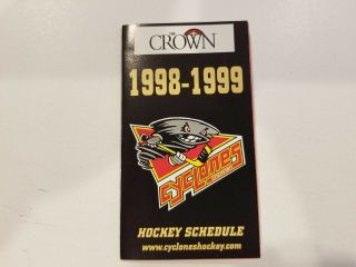 Cincinnati Cyclones 1998/99 Ihl Minor Hockey Pocket Schedule - Kroger