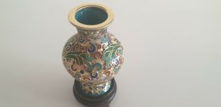 Vintage Vase Chinese Cloisonne Urn Jar Vase Enamel 005 3