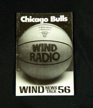 1979 - 80 Chicago Bulls Wind 56 Nba Basketball Pocket Schedule