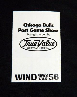 1979 - 80 Chicago Bulls Wind 56 NBA Basketball Pocket Schedule 2