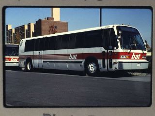 Vintage Kodachrome 35mm Slide Old Bus Boston Transit Bat Center 1999
