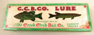 Vintage Creek Chub Bait Co.  Empty Cardboard Box: 7134 Special