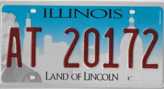 Illinois Land Of Lincoln License Plate At 20172 Chicago