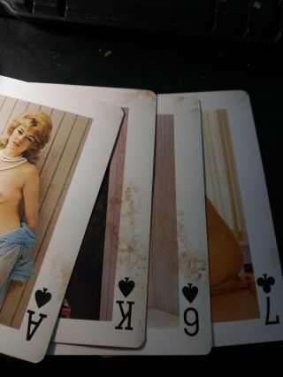 Vintage Nude Risqué Pin Up Girls Large Playing Cards Full Deck 2