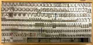 Letterpress Type: Caslon Antique 24 Point,  Lead Foundry Type