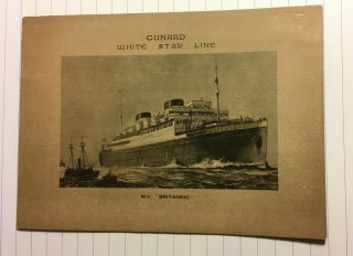 White Star Line Ship’s Log,  M.  V.  Britannic,  1935,  Ny To London