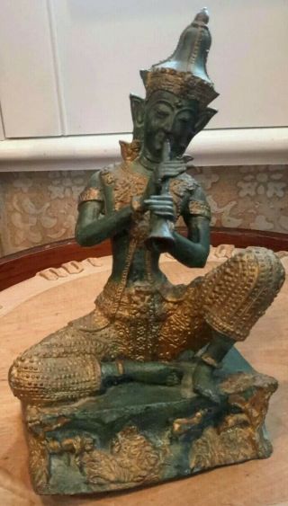 Vintage Art Sculpture Figurine Copper Or Brass Metal Handmade India 7 "