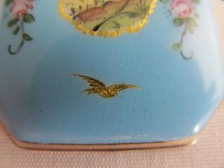 Antique 19th Century French SEVRES Style Enamel Trinket Lid/Brooch 2