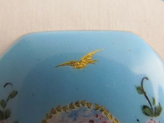 Antique 19th Century French SEVRES Style Enamel Trinket Lid/Brooch 3