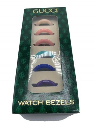 Gucci Timepieces Interchangeable Bezels Pastel Multi Color X6 Vintage
