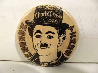 Vintage Charlie Chaplin " Modern Times " Celluloid Pocket Mirror C19??s