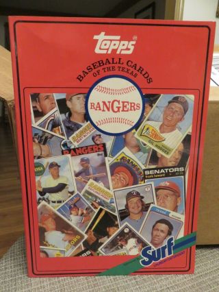 Topps Baseball Cards Of The Texas Rangers (sponsored By Surf Detergent)