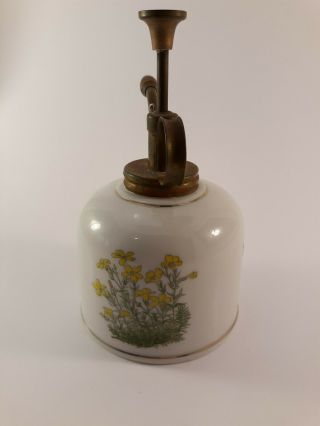 Vintage Takahashi Porcelain Plant Mister/Sprayer 3 Flower Scenes 3