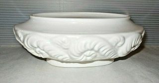 Mid Century Vintage Haeger Pottery White Shells Planter 3047 9.  5 "