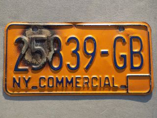 1973 - 1986 York Ny Commercial License Plate 25839 - Gb Fastfreeship
