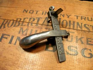 Antique C.  S.  Osborne Co.  Leather Draw Gauge / Knife Old Vtg Leather Tool