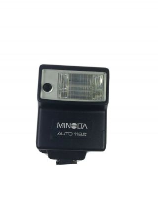 Minolta Auto 118x Shoe Mount Flash For X700 X300 X500 Xd7 Xg9 Vtg Photography