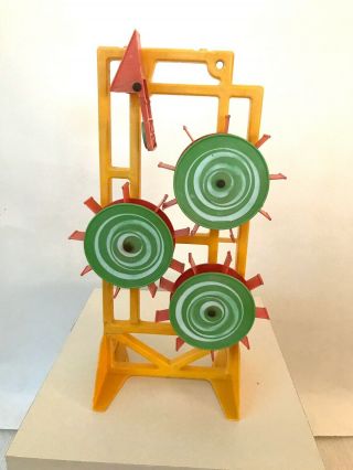 Vintage Plastic Sand Toy Wheel Dump Spinning Kids 70s 80s Play Toddler 50s 60s