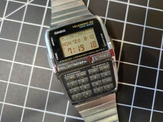 Rare Vintage Casio Dbc - 300 Module 1253 Calculator Data Bank Watch Telememo 30