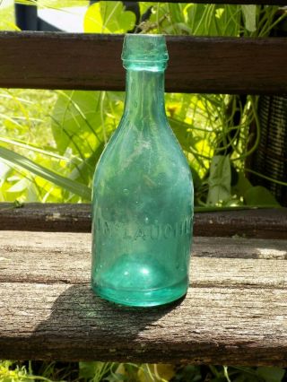 J.  Mclaughlin Antique Iron Pontil Blob Top Soda Bottle