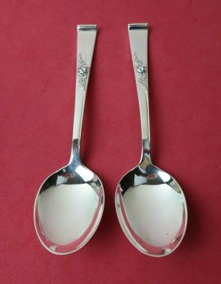 2 Sterling Silver Reed & Barton Classic Rose Teaspoons Spoon 6 " No Monos (2)
