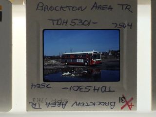 Vintage Kodachrome 35mm Slide Old Bus Boston Transit Brockton Area Tr 1977 BAT 2