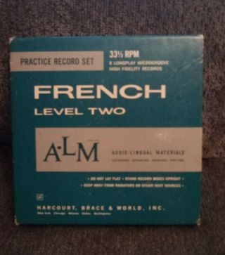 Vintage French Level 2 Vinyl Records Set