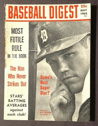 Vintage Baseball Digest Bill Freehan May 1965 Vol 23 No 4