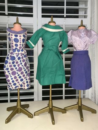 3 Vintage Dress Forms & Outfits For Candy Doll By Deluxe Reading Early 60s