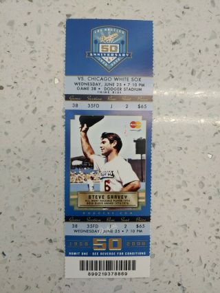6/25/2008 Chicago White Sox @ Los Angeles Dodgers Ticket Stub Eric Stults Cg Win