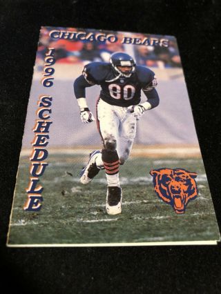 1996 Chicago Bears Football Pocket Schedule Augsburger Version